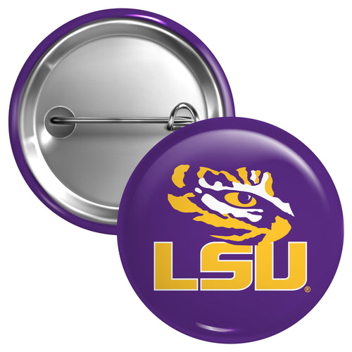 LSU Tigers Medium 2-Inch Button Pin Officially Licensed Collegiate Product Medium