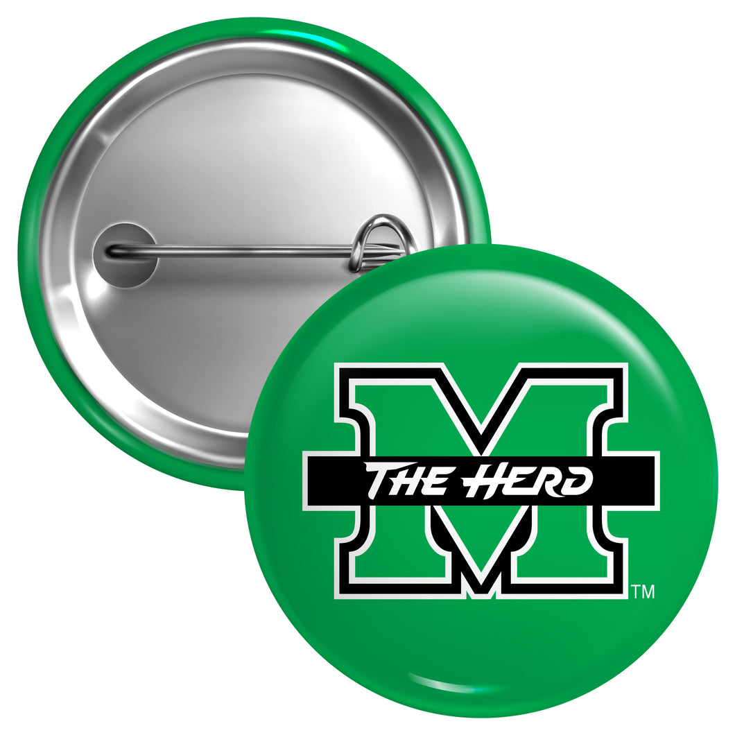 Marshall Thundering Herd Small 1-Inch Button Pin Officially Licensed Collegiate Product Small