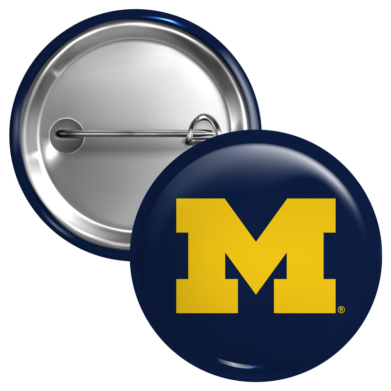 Michigan Wolverines Medium 2-Inch Button Pin Officially Licensed Collegiate Product Medium