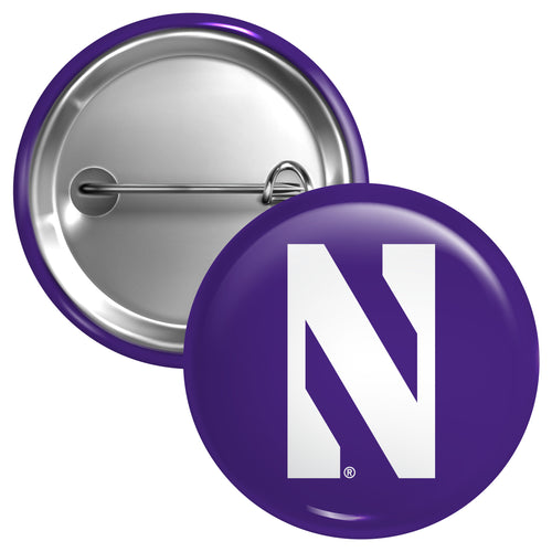 Northwestern University Wildcats Button Pin Officially Licensed - 3 Size Options Small (1-Inch)