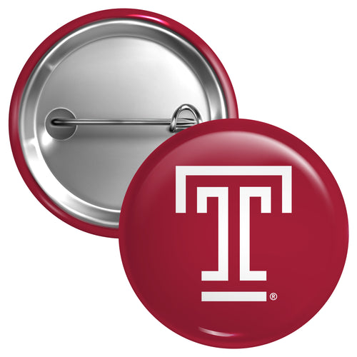 Temple University Large 3-Inch Button Pin Officially Licensed Collegiate Product Large