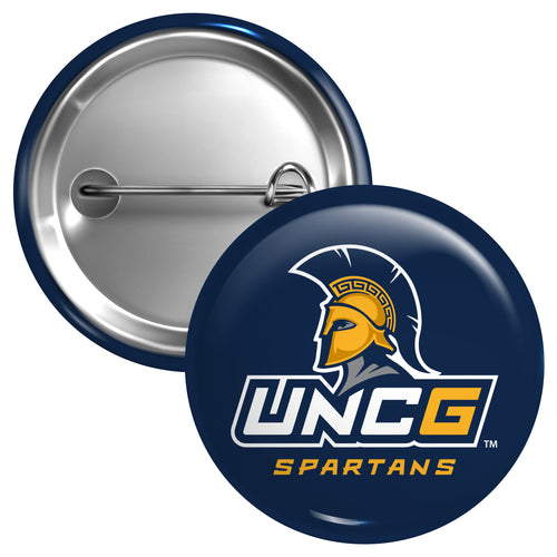 North Carolina Greensboro Spartans Large 3-Inch Button Pin Officially Licensed Collegiate Product Large