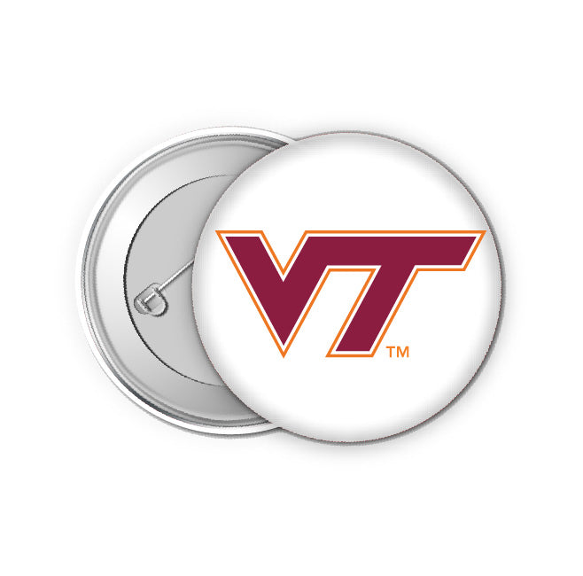 Virginia Tech Hokies Small 1-Inch Button Pin 4 Pack Officially Licensed Collegiate Product 