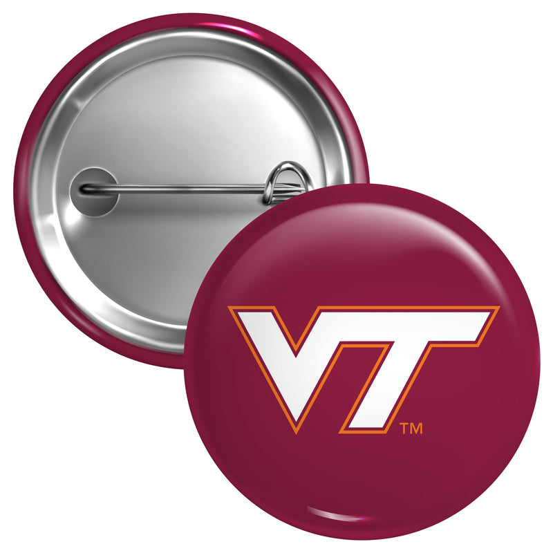 Virginia Tech Hokies Medium 2-Inch Button Pin Officially Licensed Collegiate Product Medium