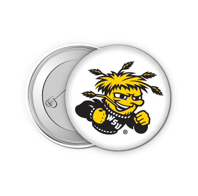 Wichita State Shockers Small 1-Inch Button Pin 4 Pack Officially Licensed Collegiate Product 