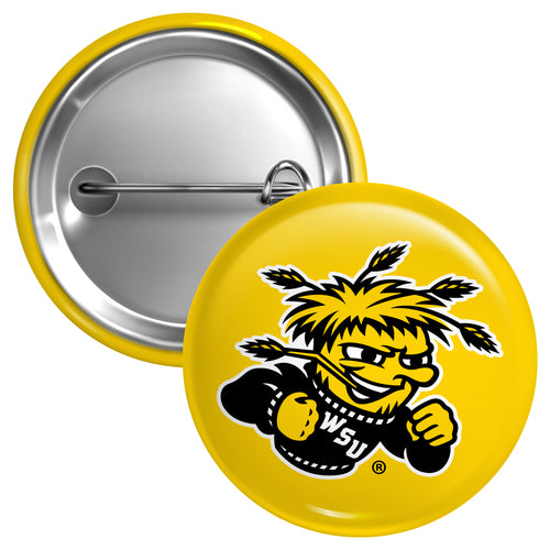 Wichita State Shockers Large 3-Inch Button Pin Officially Licensed Collegiate Product Large