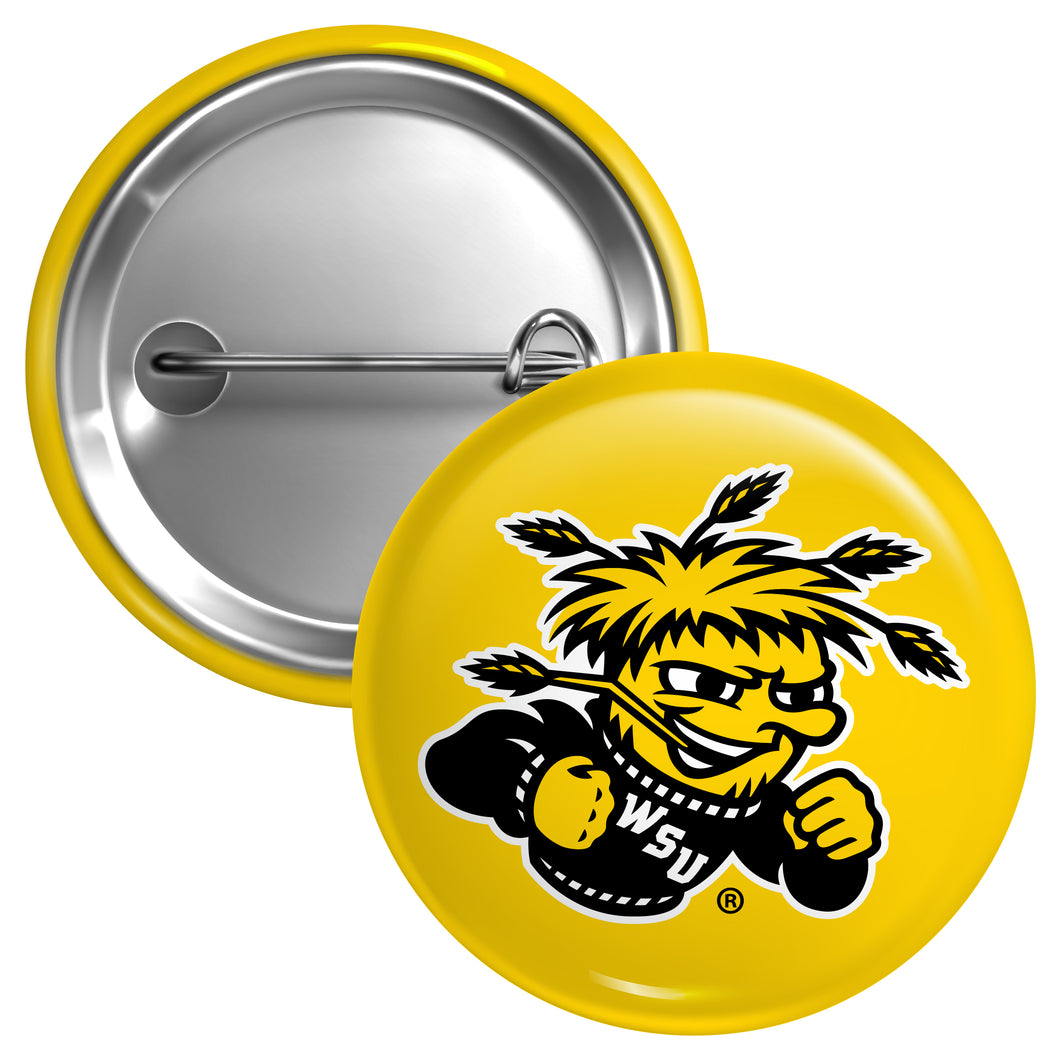 Wichita State Shockers Large 3-Inch Button Pin Officially Licensed Collegiate Product Large