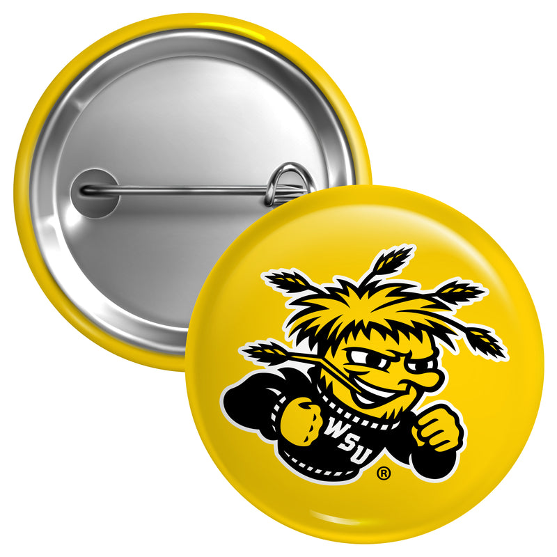 Wichita State Shockers Large 3-Inch Button Pin Officially Licensed Collegiate Product Large