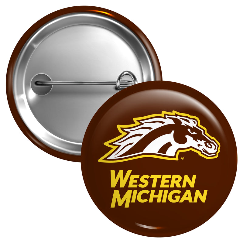 Western Michigan University Medium 2-Inch Button Pin Officially Licensed Collegiate Product Medium