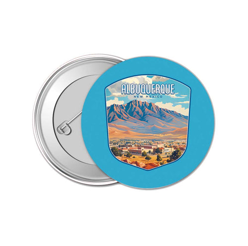 Alburqueque New Mexico Design A Souvenir Small 1-Inch Button Pin 4 Pack