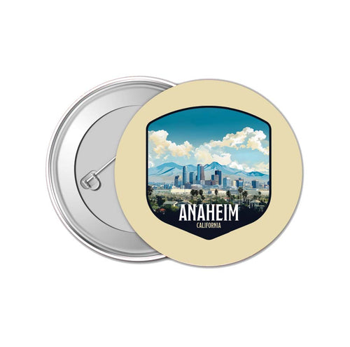 Anaheim California Design A Souvenir Small 1-Inch Button Pin 4 Pack 