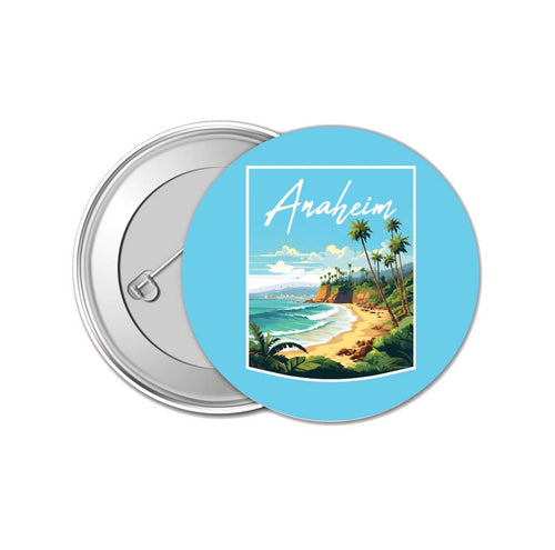 Anaheim California Design B Souvenir Small 1-Inch Button Pin 4 Pack 