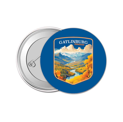 Gatlinburg Tennessee Design D Souvenir Small 1-Inch Button Pin 4 Pack 