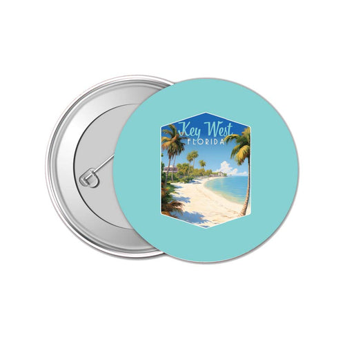 Key West Florida Design B Souvenir Small 1-Inch Button Pin 4 Pack 