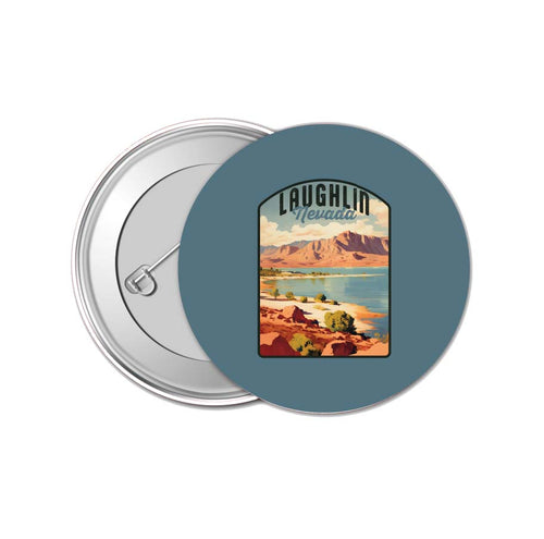 Laughlin Nevada Design B Souvenir Small 1-Inch Button Pin 4 Pack