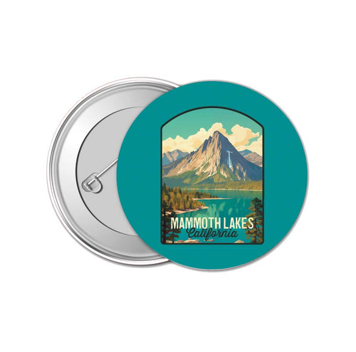 Mammoth Lakes California Design A Souvenir Small 1-Inch Button Pin 4 Pack 