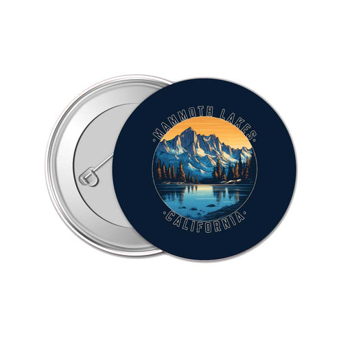 Mammoth Lakes California Design B Souvenir Small 1-Inch Button Pin 4 Pack 