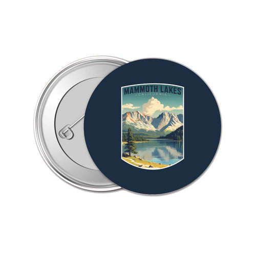 Mammoth Lakes California Design C Souvenir Small 1-Inch Button Pin 4 Pack 