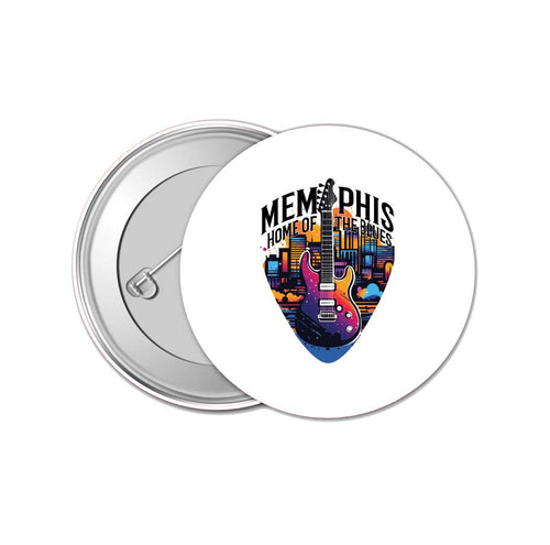 Memphis Tennessee Design B Souvenir Small 1-Inch Button Pin 4 Pack