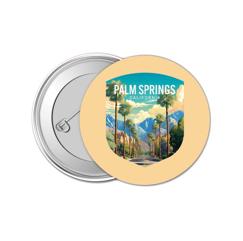 Palm Springs California Design A Souvenir Small 1-Inch Button Pin 4 Pack 