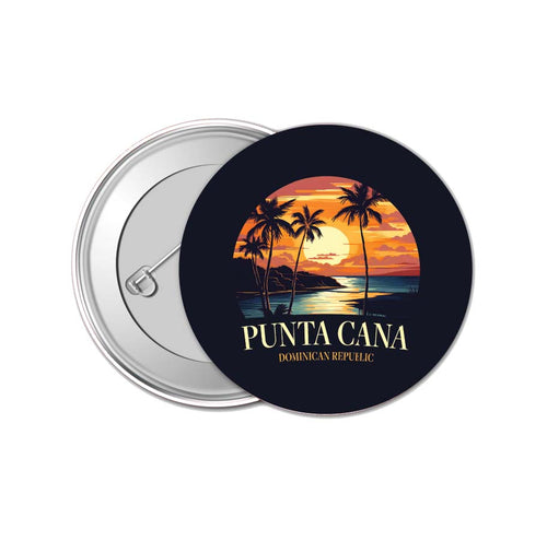 Punta Cana Dominican Republic Design E Souvenir Small 1-Inch Button Pin 4 Pack 