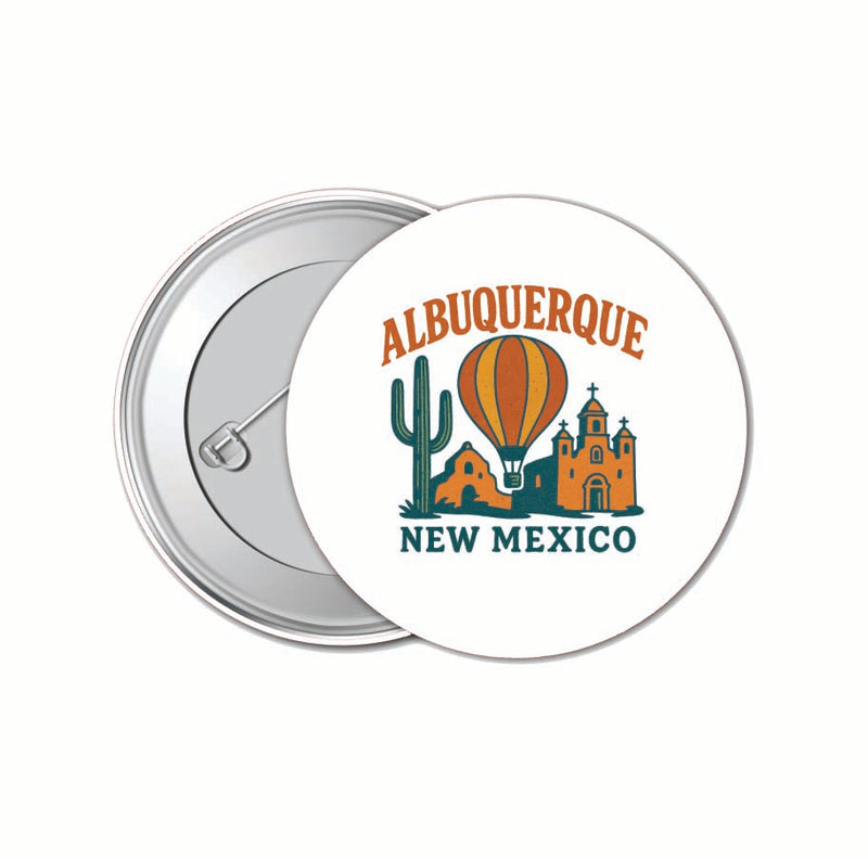 Albuquerque New Mexico Vintage Design Souvenir 4 Pack Set - Small Button Pin 1-Inch