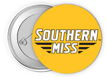 Southern Mississippi Golden Eagles Medium 2-Inch Button Pin 4 Pack Officially Licensed Collegiate Product 