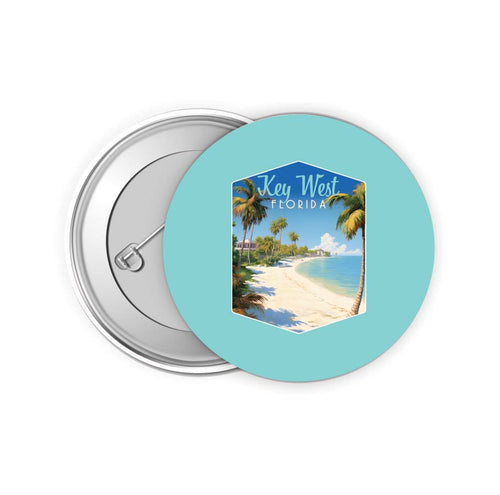 Key West Florida Design B Souvenir Small 2-Inch Button Pin 4 Pack 