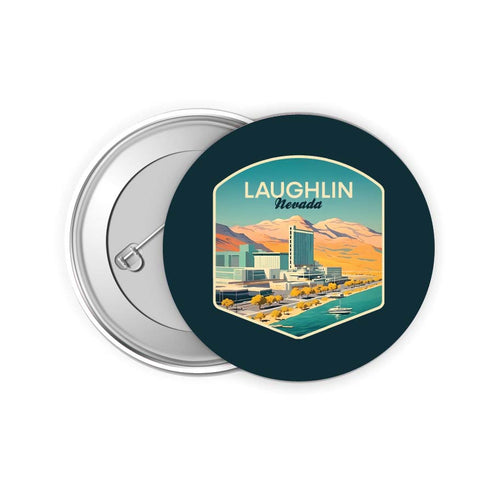 Laughlin Nevada Design A Souvenir Small 2-Inch Button Pin 4 Pack