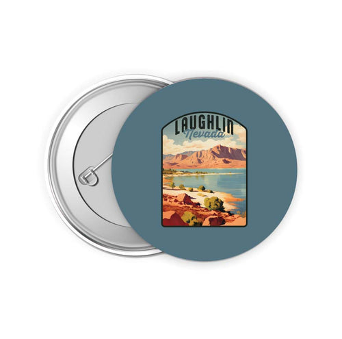 Laughlin Nevada Design B Souvenir Small 2-Inch Button Pin 4 Pack