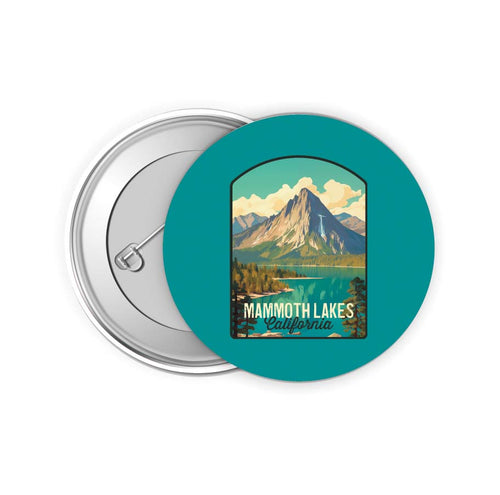 Mammoth Lakes California Design A Souvenir Small 2-Inch Button Pin 4 Pack 