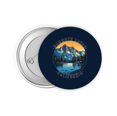 Mammoth Lakes California Design B Souvenir Small 2-Inch Button Pin 4 Pack 