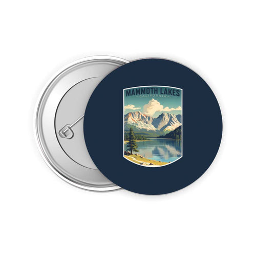 Mammoth Lakes California Design C Souvenir Small 2-Inch Button Pin 4 Pack 