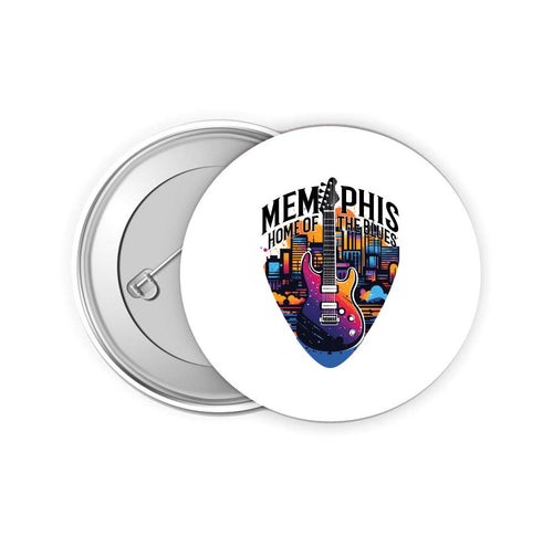 Memphis Tennessee Design B Souvenir Small 2-Inch Button Pin 4 Pack