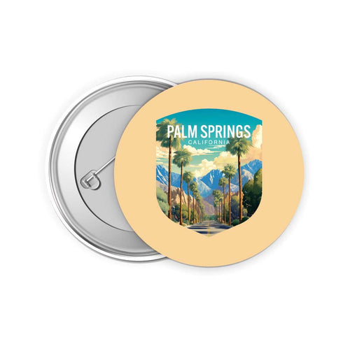 Palm Springs California Design A Souvenir Small 2-Inch Button Pin 4 Pack 