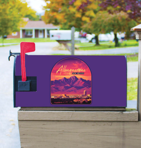 Alburqueque New Mexico Design B Souvenir Magnetic Mailbox Cover