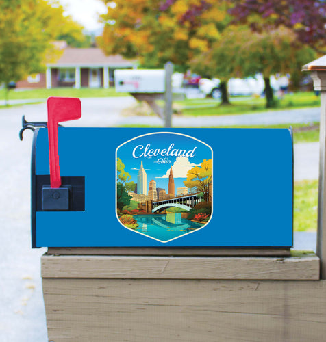Cleveland Ohio Design B Souvenir Magnetic Mailbox Cover 