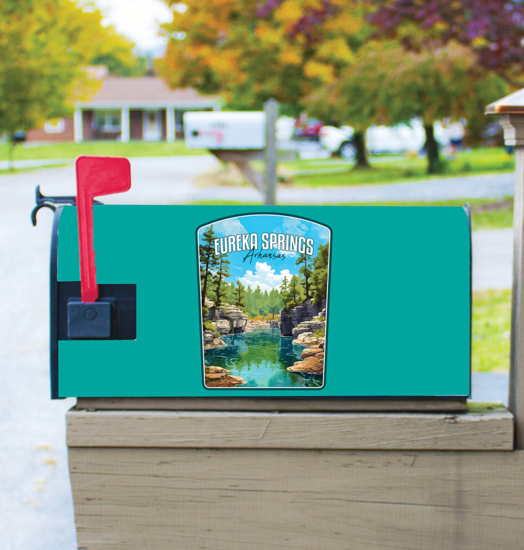 Eureka Springs Arkansas Natural Springs Design Souvenir Magnetic Mailbox Cover 
