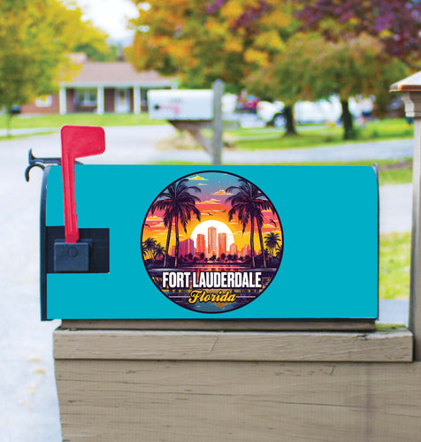 Fort Lauderdale Florida Design B Souvenir Magnetic Mailbox Cover 