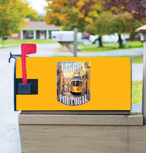 Lisbon Portugal Design A Souvenir Magnetic Mailbox Cover