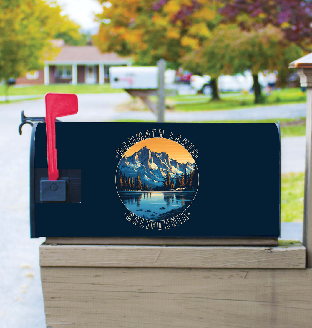 Mammoth Lakes California Design B Souvenir Magnetic Mailbox Cover 