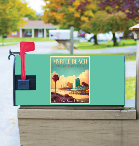 Myrtle Beach South Carolina Design A Souvenir Magnetic Mailbox Cover 
