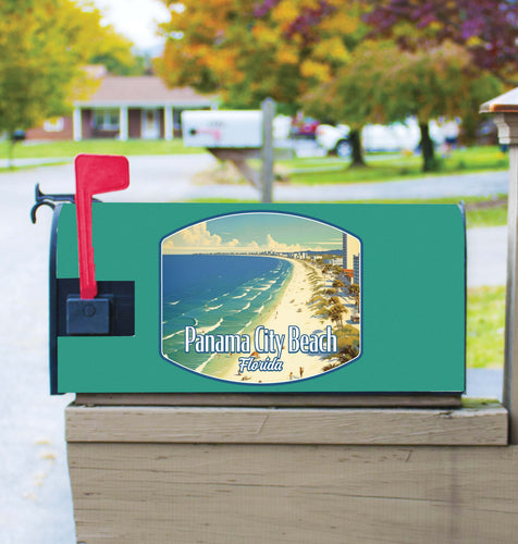 Panama City Beach Florida Design A Souvenir Magnetic Mailbox Cover 
