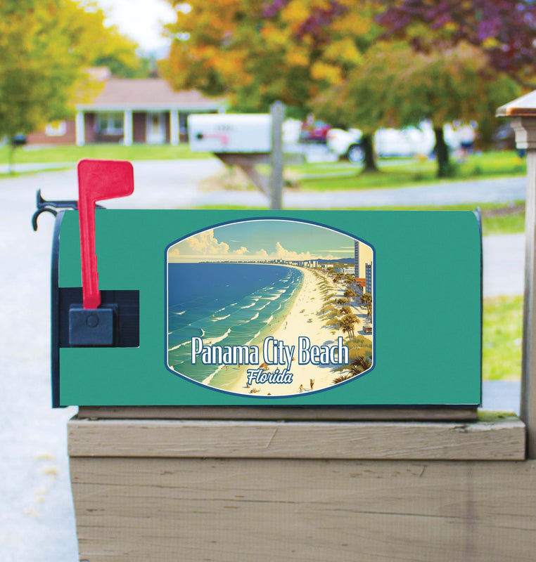 Panama City Beach Florida Design A Souvenir Magnetic Mailbox Cover 