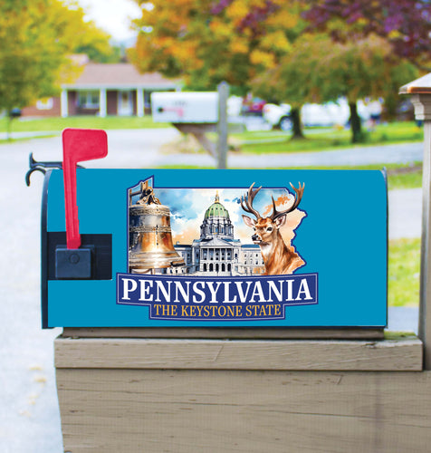 Pennsylvania Design D Souvenir Magnetic Mailbox Cover 