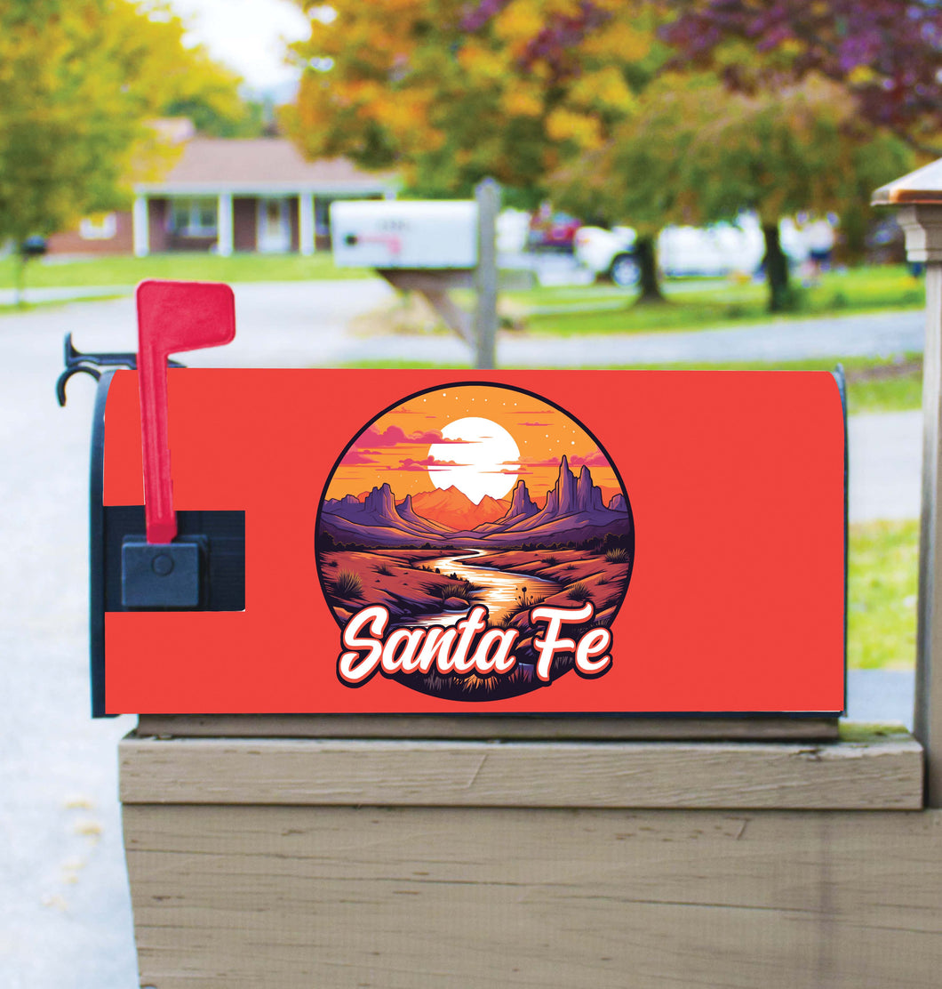 Santa Fe New Mexico Design B Souvenir Magnetic Mailbox Cover 