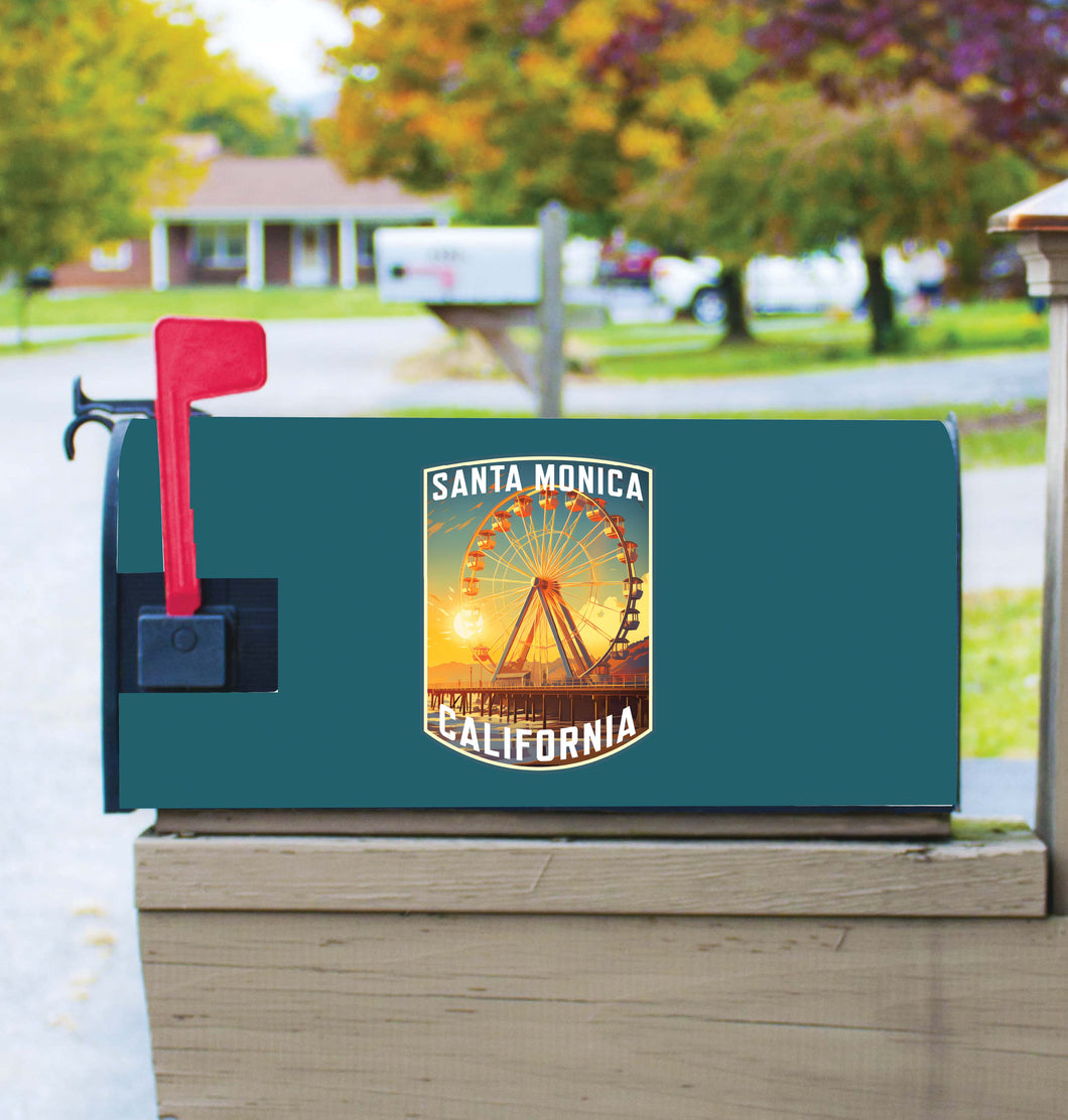 Santa Monica California Design C Souvenir Magnetic Mailbox Cover 
