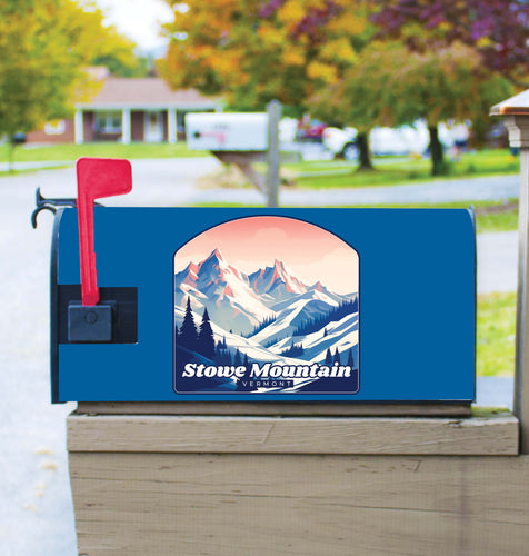 Stowe Mountain Vermont Design A Souvenir Magnetic Mailbox Cover 