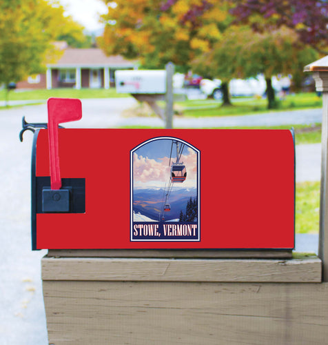 Stowe Mountain Vermont Design B Souvenir Magnetic Mailbox Cover 
