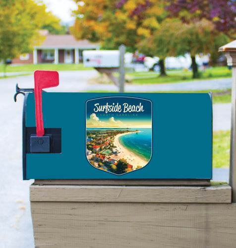 Surfside Beach South Carolina Design A Souvenir Magnetic Mailbox Cover 